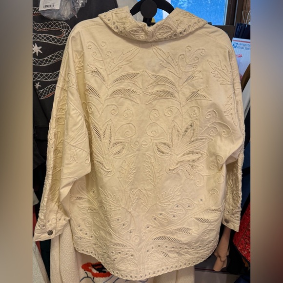 NWOT Free People We The Free Heatwave Canvas Jacket - Ecru cream - small $398 - Picture 9 of 11